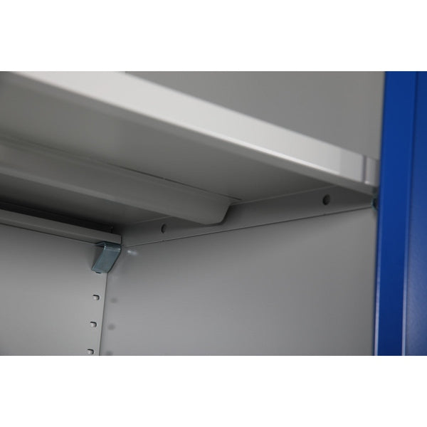 Förvaringsskåp, 1800x900x400mm, 50kg hylla, Blå med justerbart hyllplan och robust metallkonstruktion.