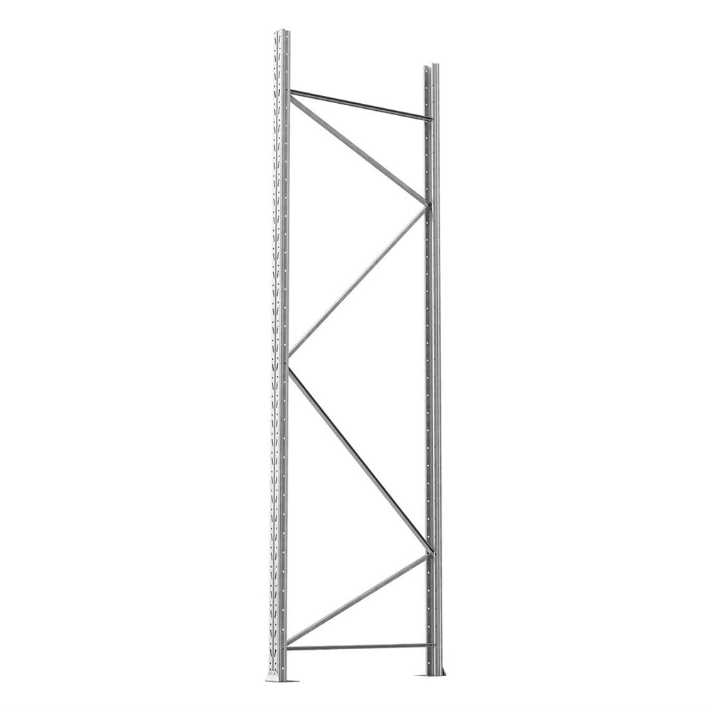 Gavel pallställ, Höjd 1500-7000mm, kapacitet 12000kg, stålkonstruktion för flexibel lagerlösning och godshantering.