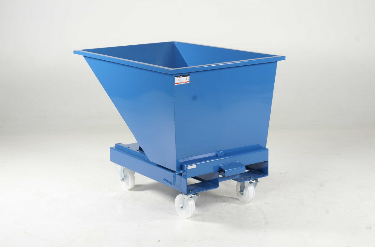 Hjulsats Nylon till tippcontainer med 2 länkhjul och 2 fasta nylonhjul för tippcontainer mobilitet och stabilitet.