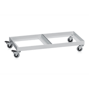 Hjulunderrede för 2st avfallsbehållare 100 liters med robust metallram och 50 mm hjul för enkel transport och hantering.