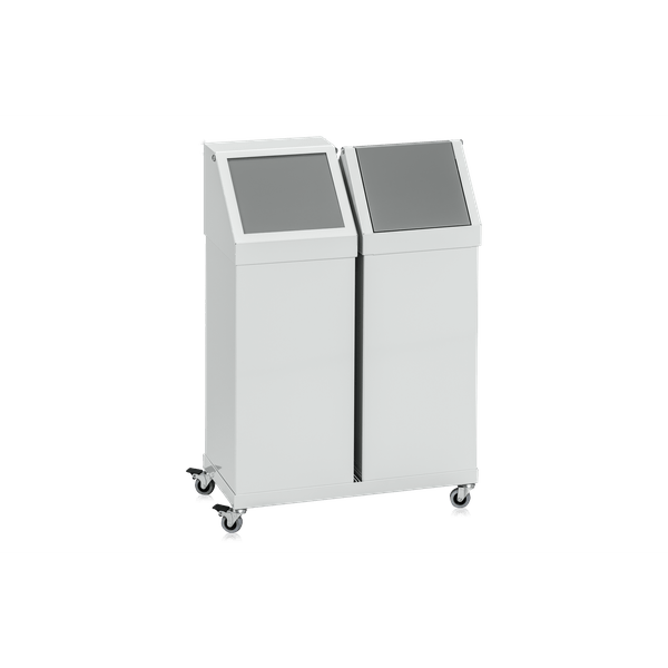 Hjulunderrede för 2st avfallsbehållare 100 liters med robust konstruktion och hjul för enkel transport och hantering.