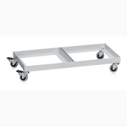 Hjulunderrede för 2st avfallsbehållare 50 liters med robust stålram och 50 mm hjul för enkel hantering och transport.