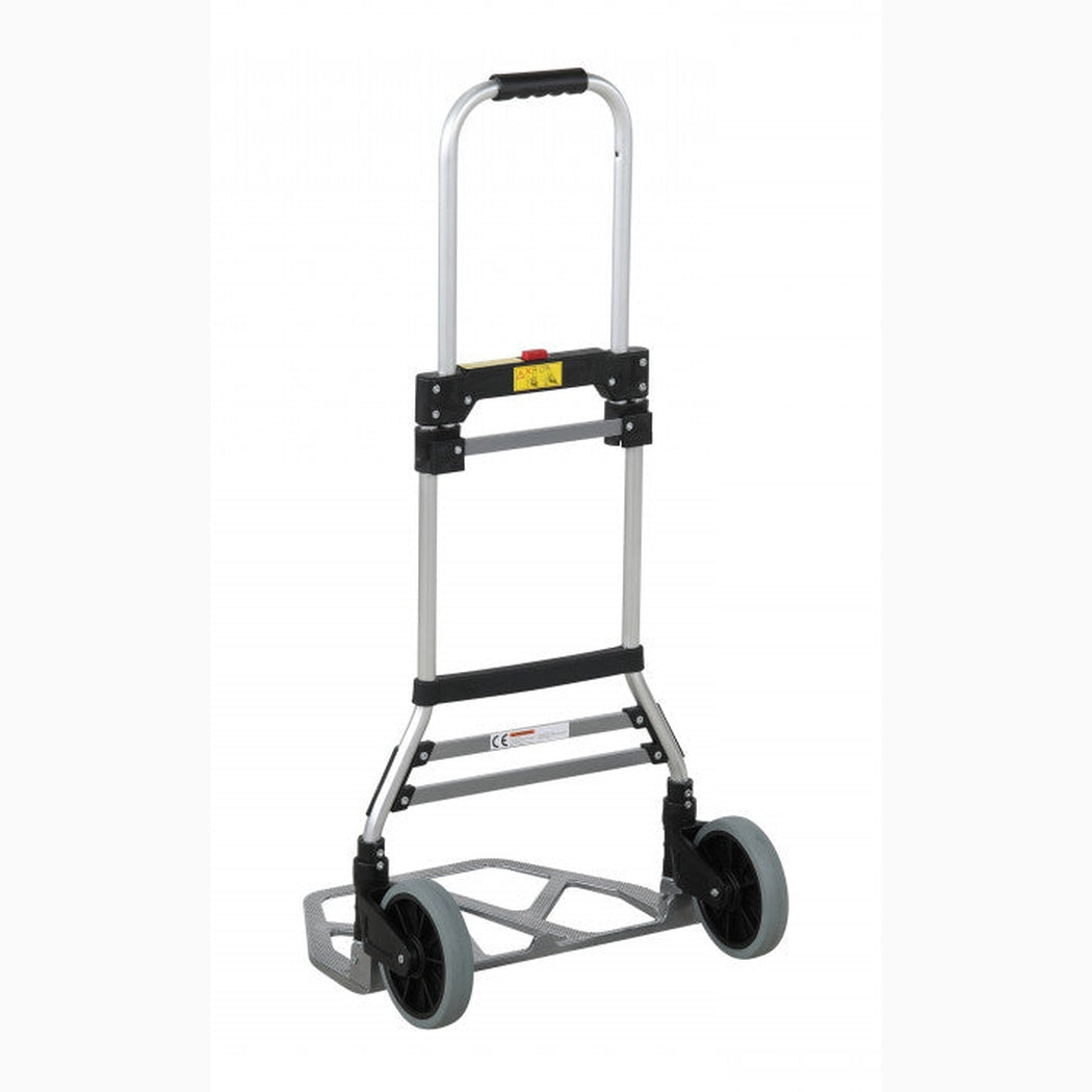 Hopfällbar aluminiumkärra, 100 kg, lätt och smidig transportkärra med hopfällbar design och hög belastningskapacitet.