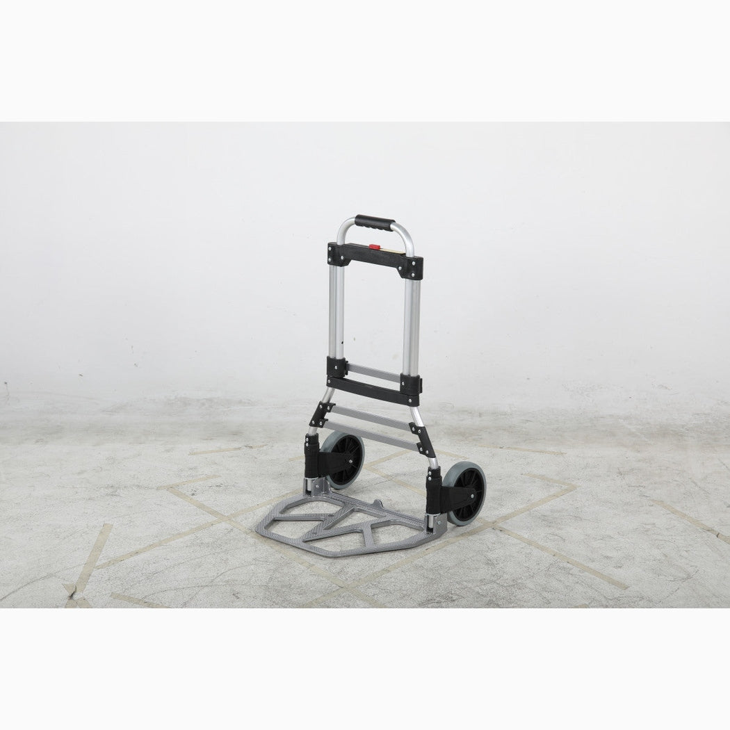 Hopfällbar aluminiumkärra, 100 kg med lätt och robust aluminiumdesign för effektiv transport och enkel förvaring.