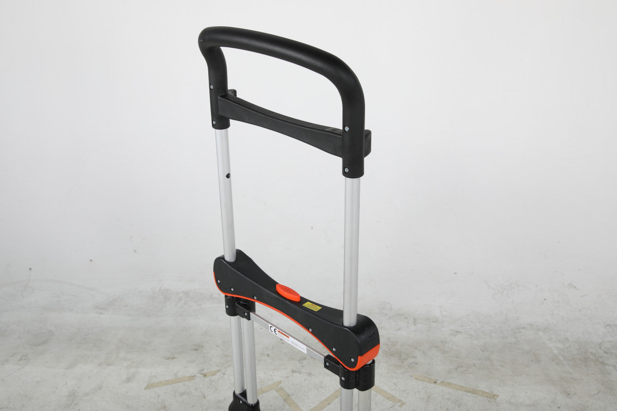 Hopfällbar aluminiumkärra, 200 kg med lättviktig, hopfällbar konstruktion och ergonomiskt handtag för enkel transport.