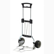 Hopfällbar pirra RuXXac-cart Cross 410mm med kromad stålram och punkteringssäkra hjul för effektiv transport.