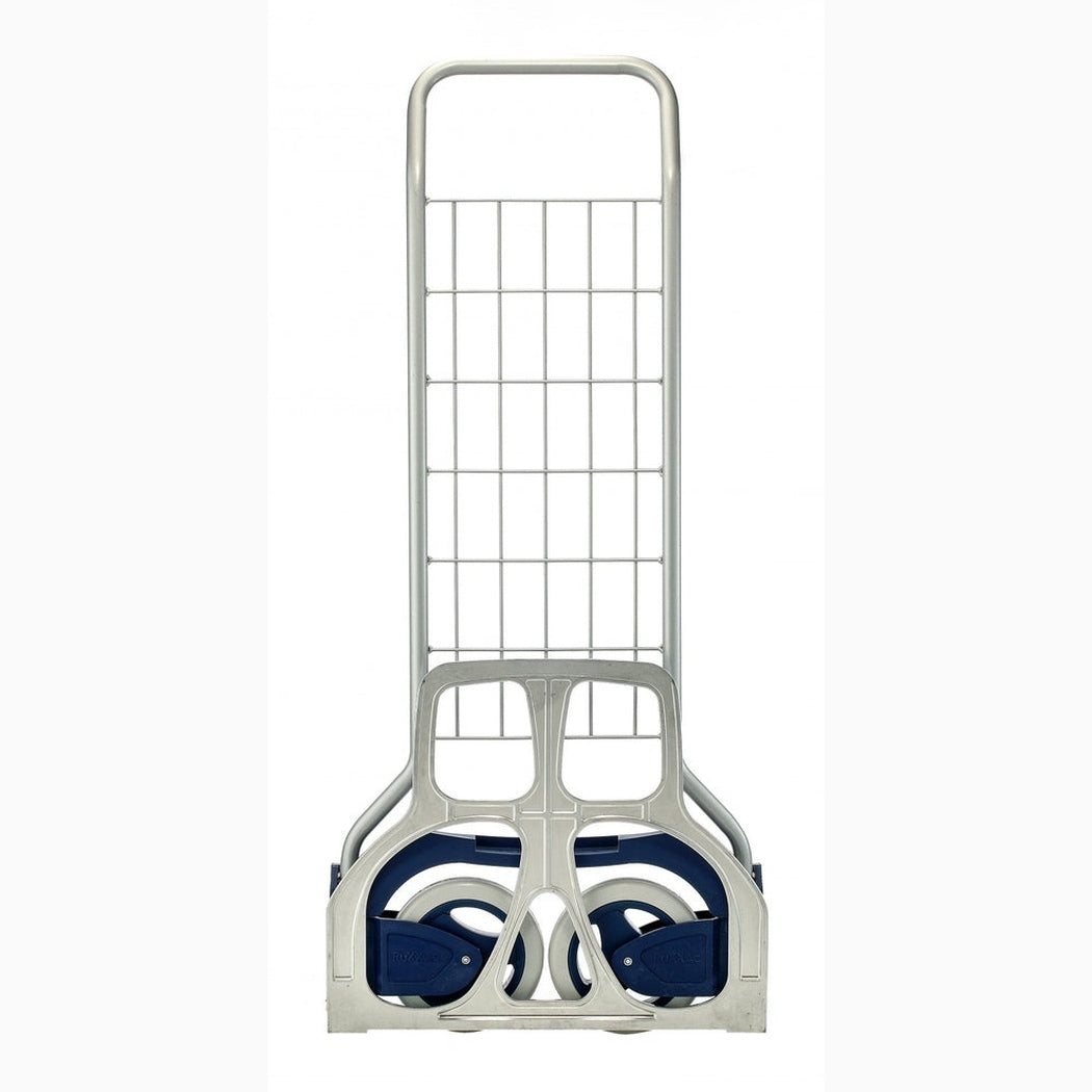 Hopfällbar pirra RuXXac-cart Paket 410mm med platsbesparande design och punkteringssäkra hjul för effektiv transport.