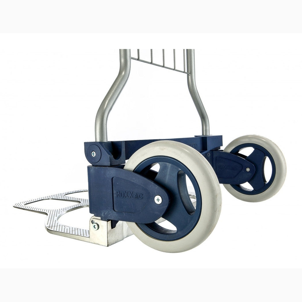 Hopfällbar pirra RuXXac-cart Paket 410mm med punkteringssäkra hjul och platsbesparande design för tunga laster.