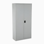 Hopfällbart skåp, 1800x900x400mm, Grå med robust design och tre fasta hyllplan för effektiv kontors- och lagerförvaring.