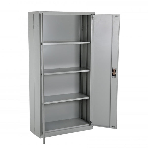 Hopfällbart skåp, 1800x900x400mm i grått med tre hyllplan för effektiv och flexibel förvaring.