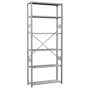 Hyllställ, 2500x1000x300mm med 6 hyllplan och 150kg kapacitet för justerbar och effektiv produktförvaring.