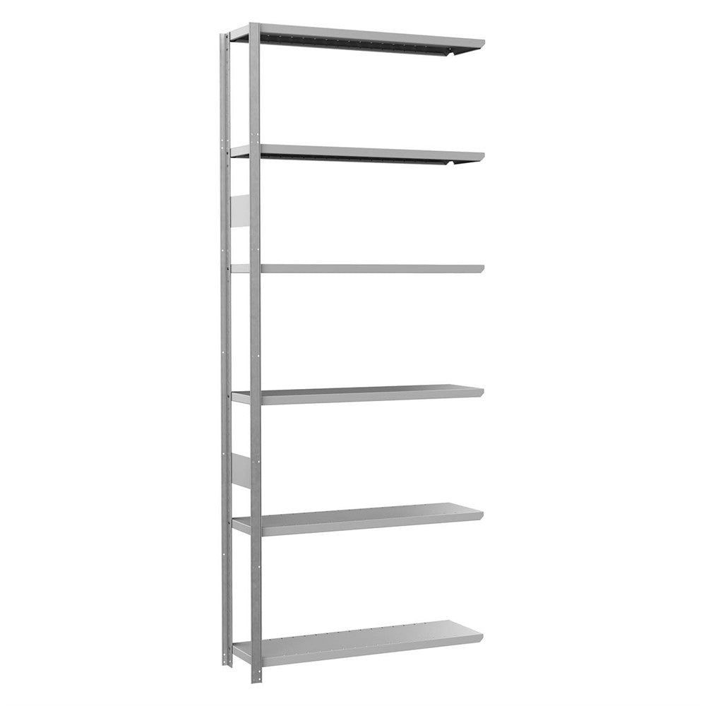 Hyllställ, 2500x1000x300mm, 150kg, 6 hyllplan i metall med justerbara hyllplan för effektiv lagring.