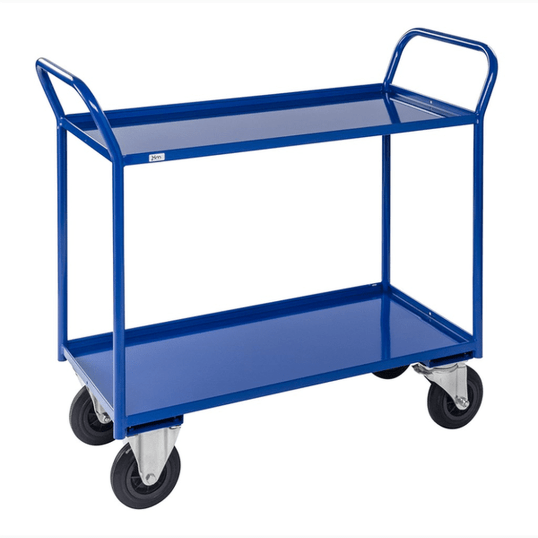 Hyllvagn med 2 plan inkl. broms, 1080x450x1000mm, 400kg