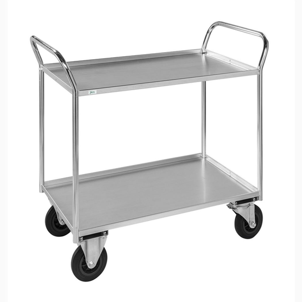 Hyllvagn med 2 plan inkl. broms, 1080x450x1000mm, 400kg