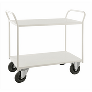Hyllvagn med 2 plan, inkl. broms, 1080x450x975mm, robust och helsvetsad med kapacitet för 400 kg belastning.