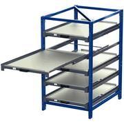 Industribyrå 5 hyllplan, 150kg/hyllplan, 100%