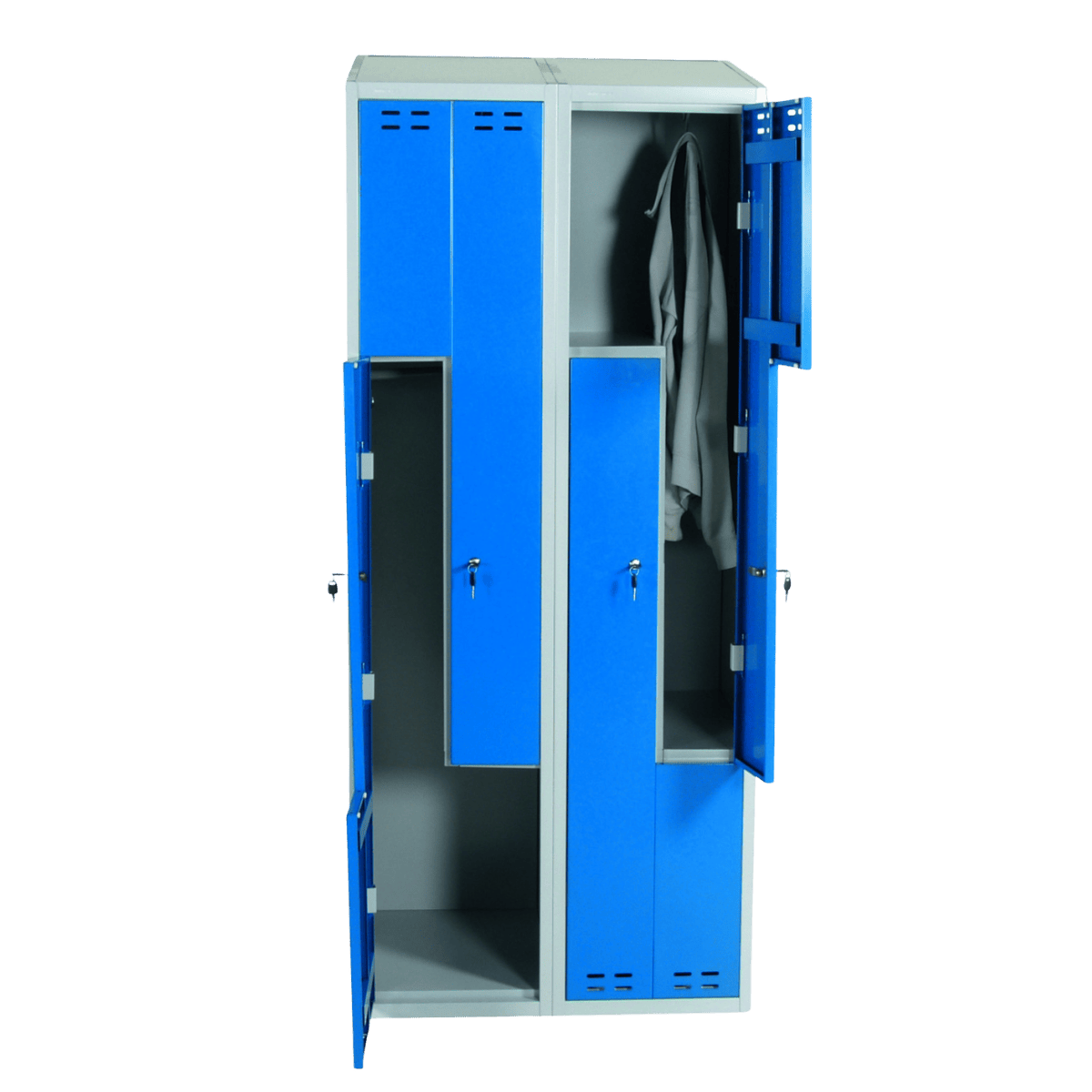 Klädskåp Z-modell, 4 dörrar, 1920x800x550mm