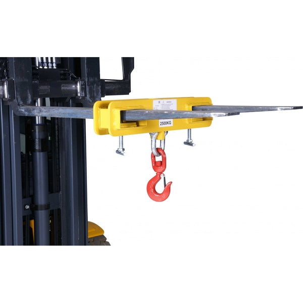 Kraftigt lyftblock, 1000kg-5000kg monterat på gaffel för säkra och effektiva lyft av tunga laster.