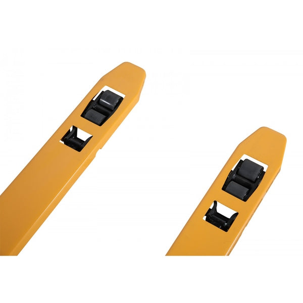 Lågbyggd pallyftare, 1500kg, 540x1150mm, boggi/poly