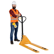 Lågbyggd pallyftare, 1500kg, 540x1150mm, boggi/poly