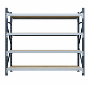 Lagerhylla STRONG Grundsektion, 2000x2700x450-600mm, 4 trähyllplan