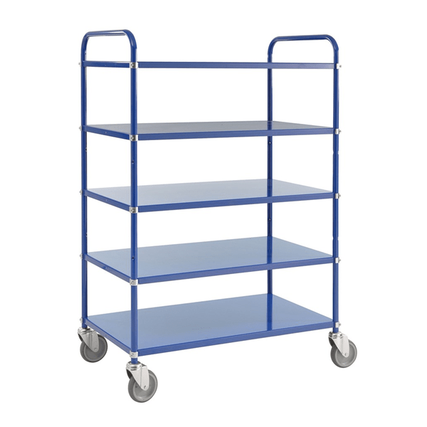 Lätt hyllvagn med 5 hyllplan, 980x585x1445mm, 250kg