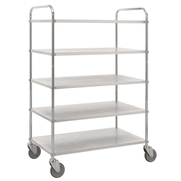 Lätt hyllvagn med 5 hyllplan, 980x585x1445mm, 250kg