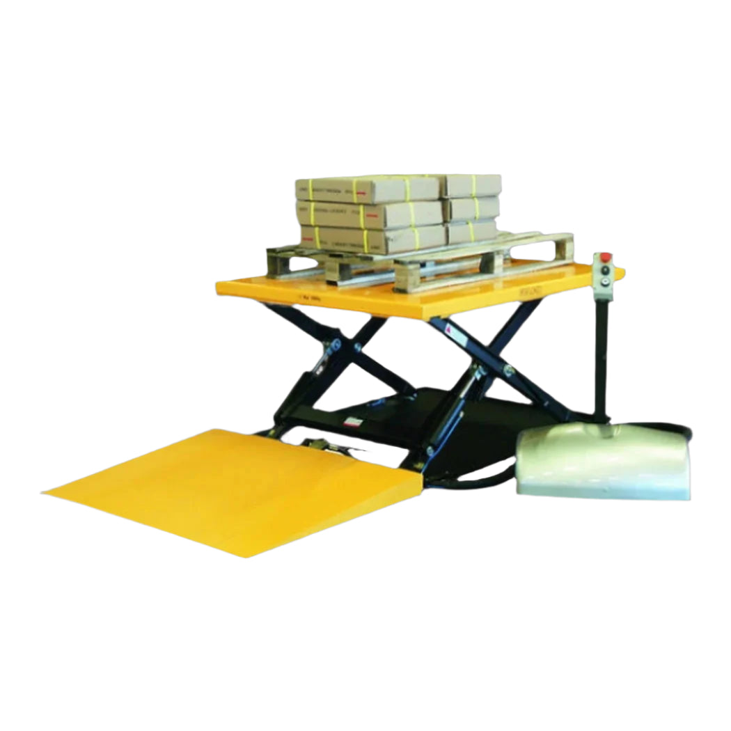 Lyftbord med ramp, 1000kg, 1450x1140mm