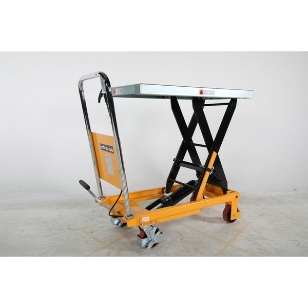 Lyftbordsvagn med fotpump, 500kg, 855x500mm