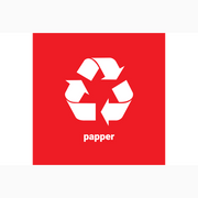 Magnetmatta "Papper" 300x300 mm Röd