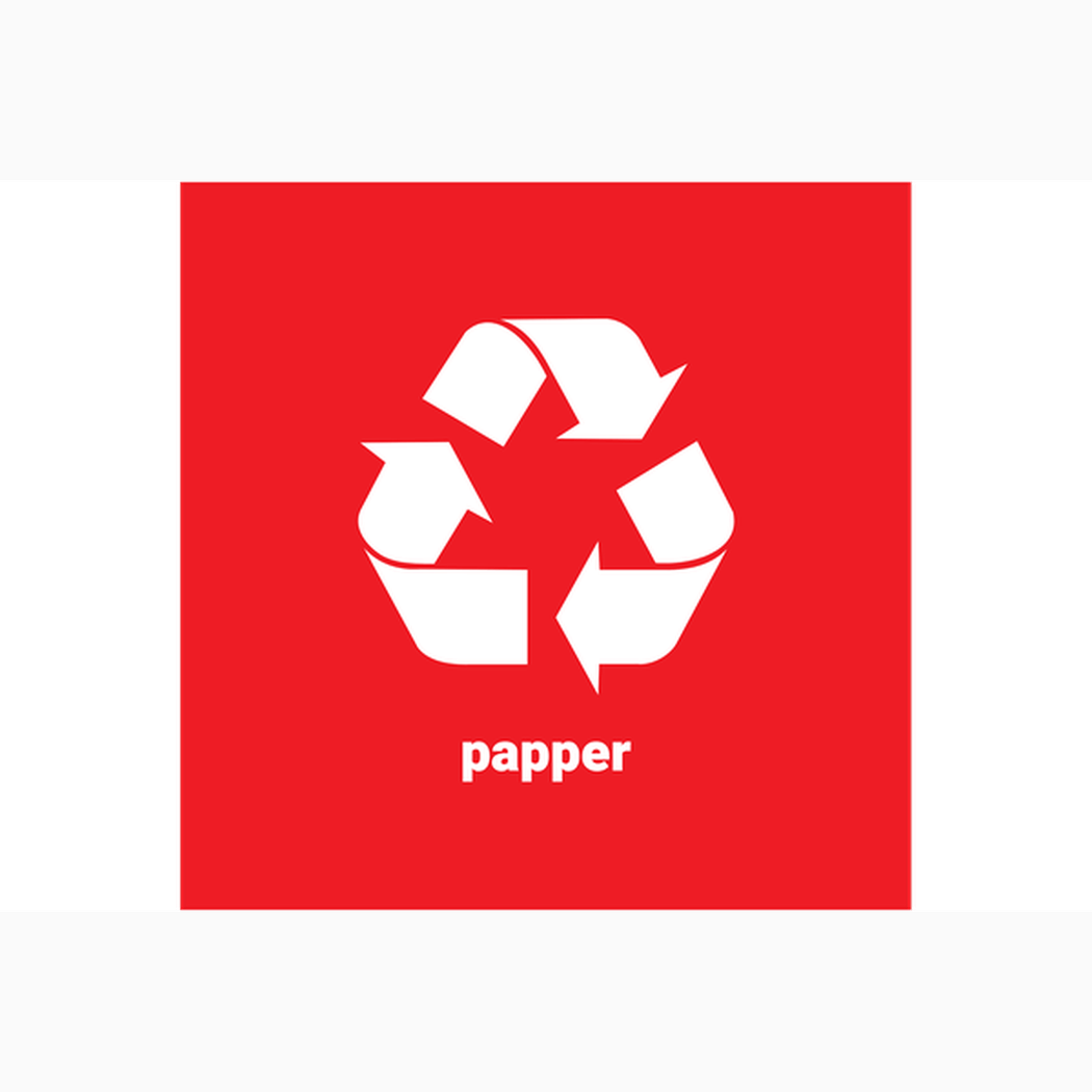 Magnetmatta "Papper" 300x300 mm Röd