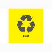 Magnetmatta "Plast" 300x300 mm Gul