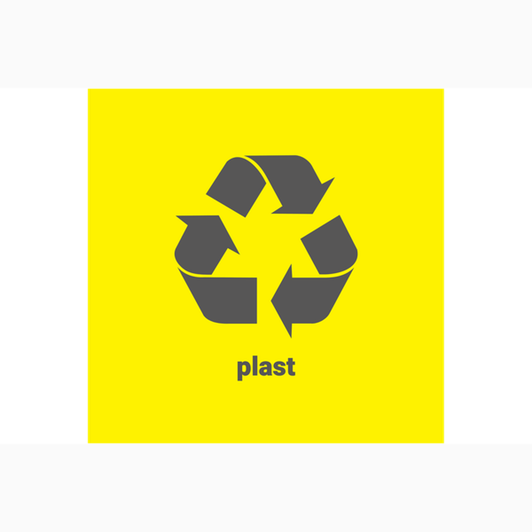 Magnetmatta "Plast" 300x300 mm Gul