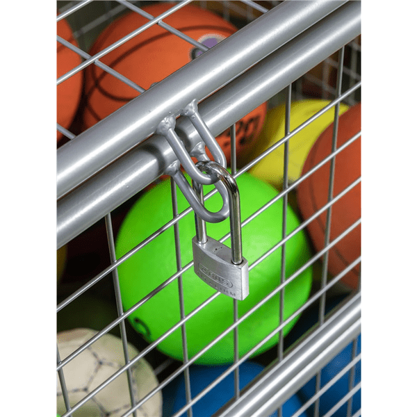 Nätvagn 1180x662x858 mm, 150kg med låsbart nät och förvaring av sportbollar i robust design och mobilitet.