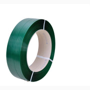 Packband, PET-12,5x0,70-150/406-2000m i grönt PET-material för robust och elastisk förpackningssäkring.