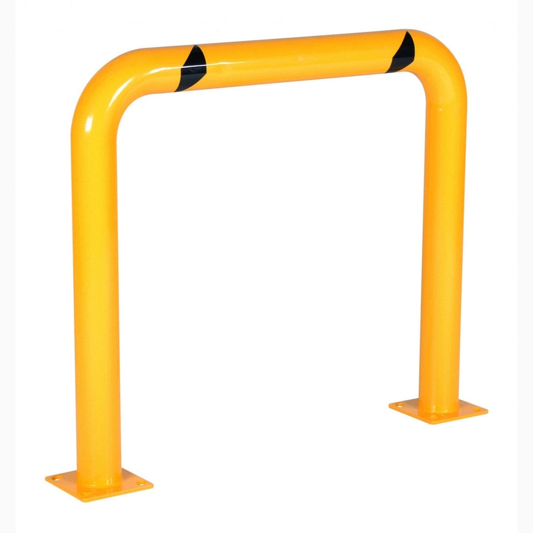 Påkörningsskydd U-modell, 1220x203x1060mm, gul, robust trafiksäker skydd för maskiner och industriella miljöer.