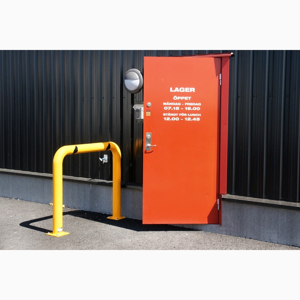 Påkörningsskydd U-modell, 1220x203x1060mm, gul skyddar industriella områden med robust och synligt skydd.