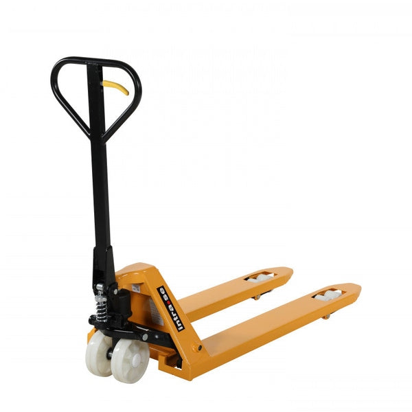 Pallyftare 2500kg, 540x1150mm, boggi/nylon hjul för effektiv och robust hantering av tunga laster.