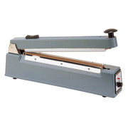 Påsförslutare 200mm med justerbar svetstid och säkerhetskniv för effektiv försegling av plastpåsar.