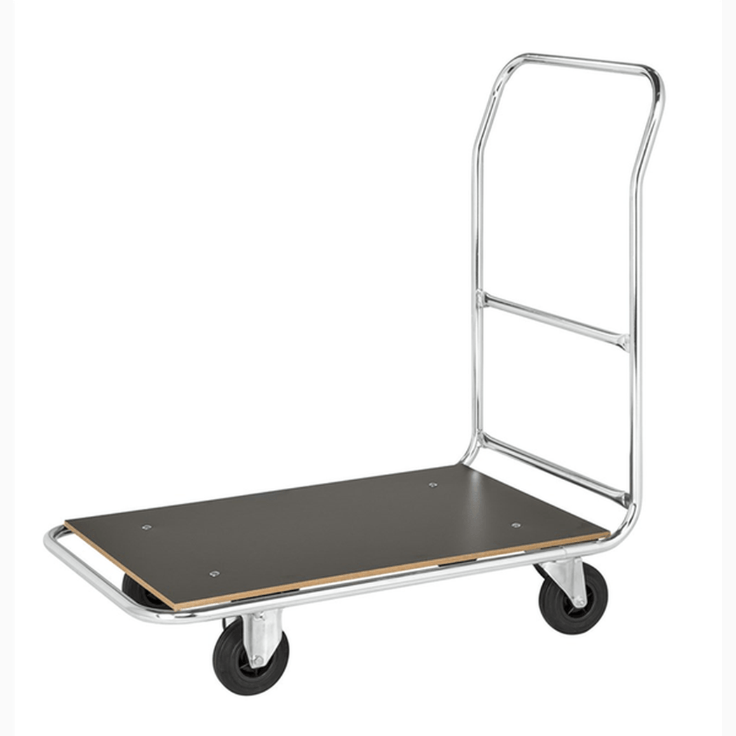 Plattformsvagn, 990x545x990mm med elförzinkad ram, laminatplan och 250kg lastkapacitet för effektiv transport.