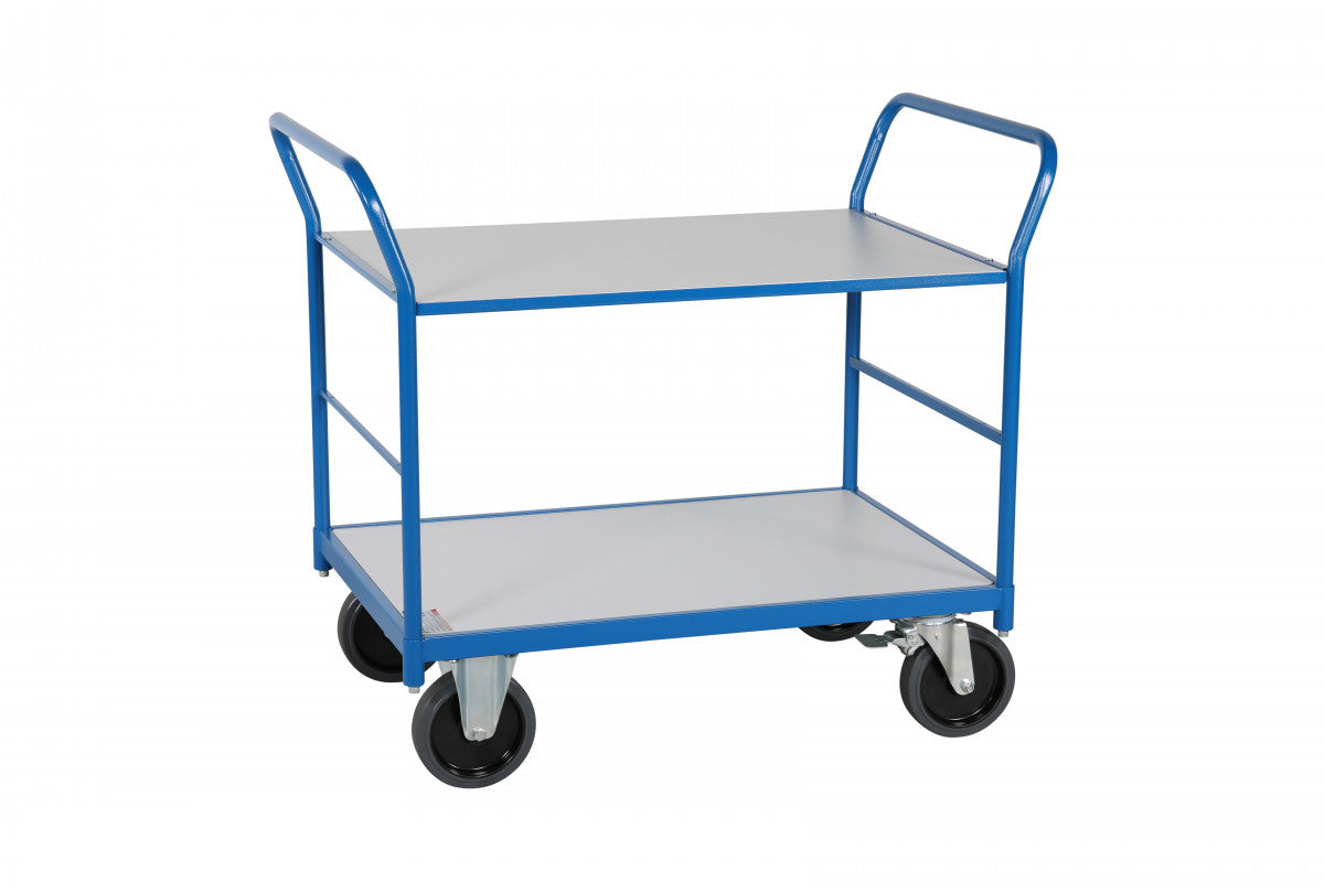 Plattformsvagn med hylla, 1040x710, Blå