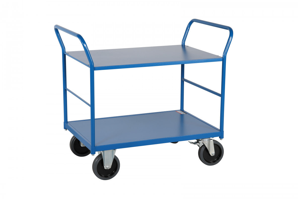 Plattformsvagn med hylla, 1040x710, Blå