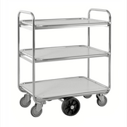 Plockvagn, 3 hyllplan, 900x630x1100mm, 300kg med robust konstruktion och smidiga hjul för effektiv varuhantering.