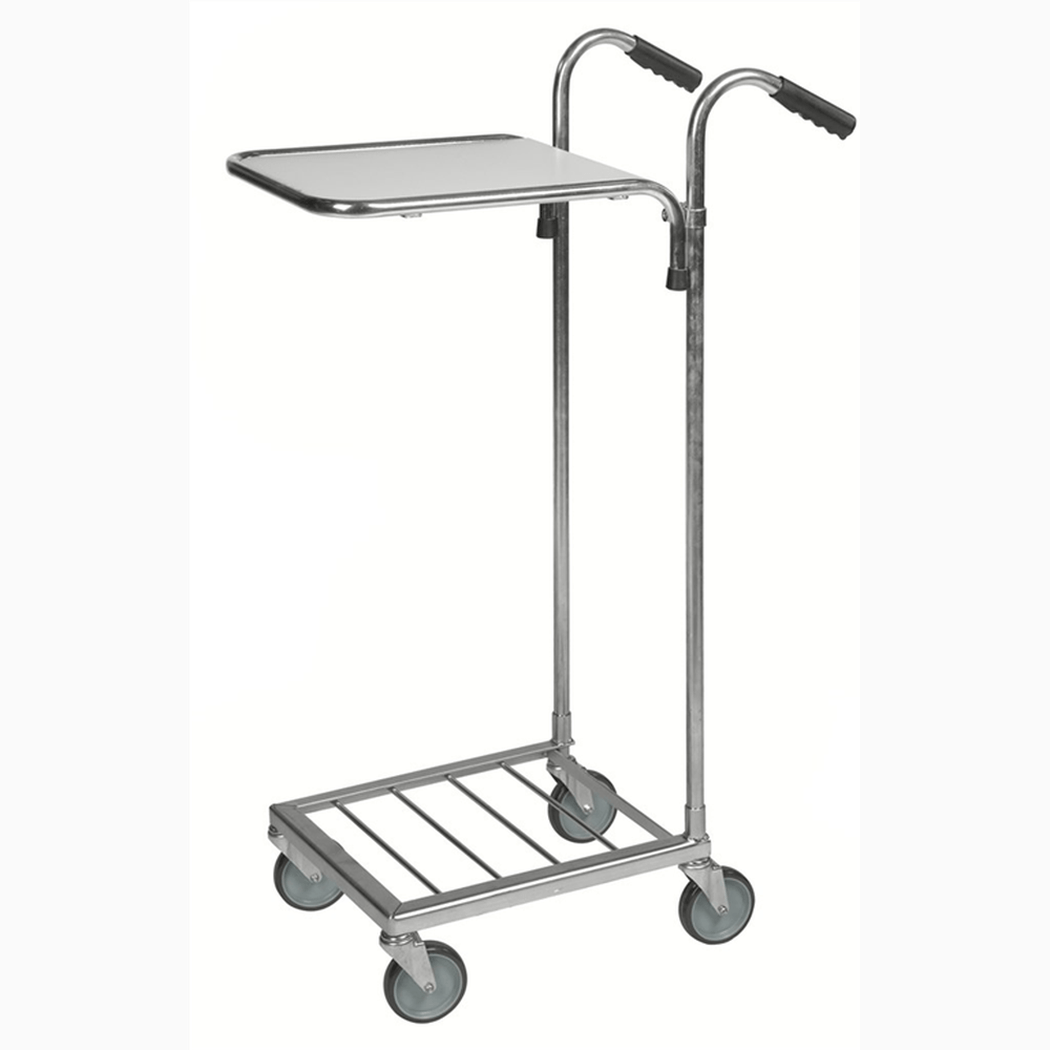 Plockvagn mini, 1 hyllplan, 660x385x1090mm, 35kg med ställbart hyllplan och hjul för enkel transport och organisering.