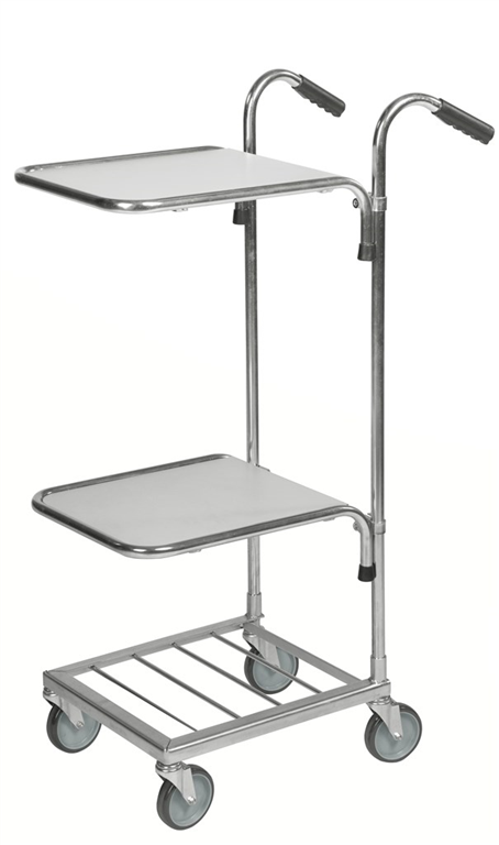 Plockvagn mini, 2 hyllplan, 660x385x1090mm, 35kg, smidig och robust plockvagn för effektiv lagerhantering.