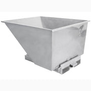 Rostfri tippcontainer, 900 liter i rostfritt stål 304 för hållbar material- och avfallshantering industriellt bruk.