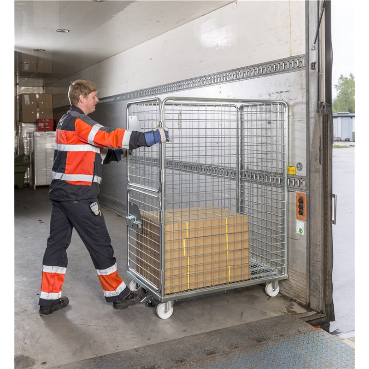 Rullcontainer 4 sidor, Centralbroms