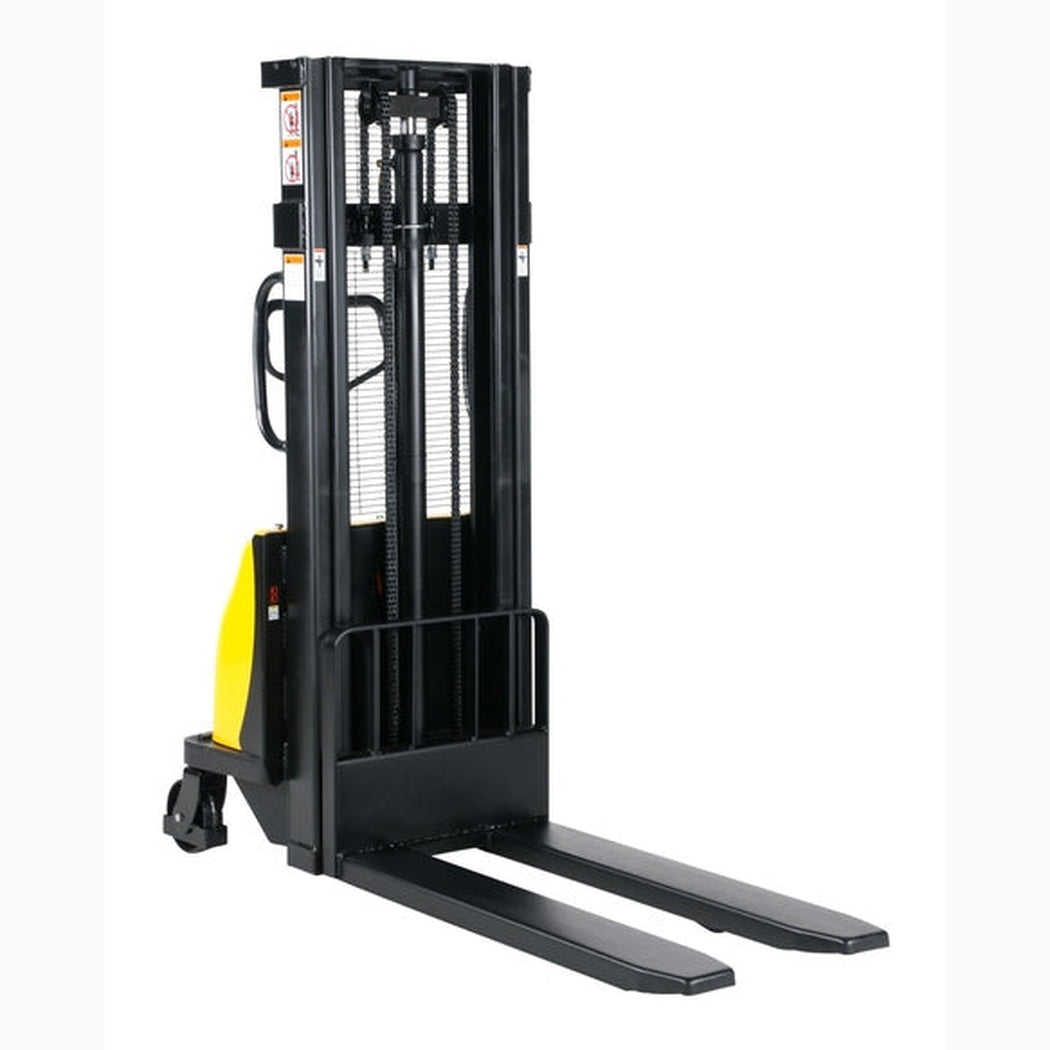 Semielektrisk staplare, 1000kg, 2500mm med batteridriven lyftmotor och ergonomisk hantering för effektiva lyft.