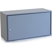 Skåp, 1 hyllplan, 660x280x360mm, grå med justerbart hyllplan och nyckellås för säker och flexibel förvaring.