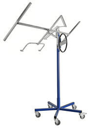 Skivlyft 1820x800x1790-3000mm med lutande eller rakt tak, justerbar höjd och hjul för enkel förflyttning.